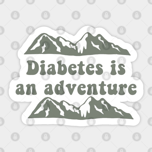 Diabetes Is An Adventure Sticker by CatGirl101